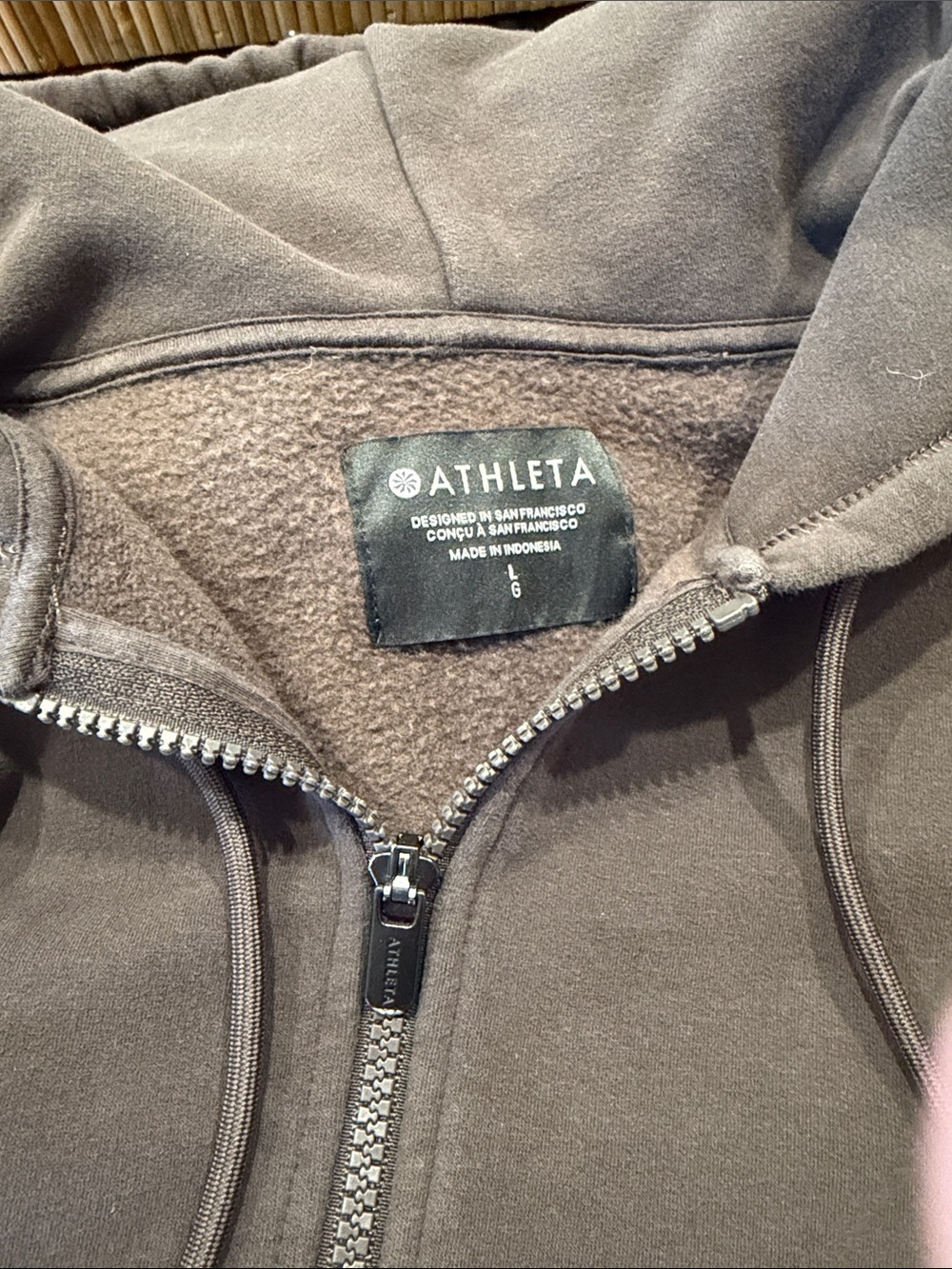 Athleta Chocolate Brown Teddy Jacket